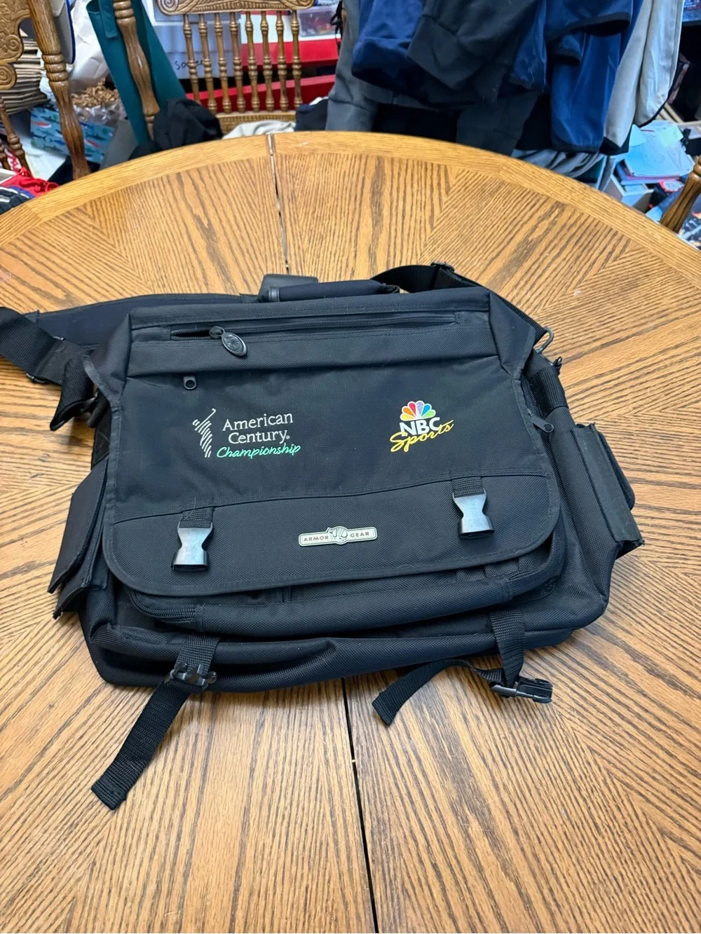 American Century Championship NBC Sports Black Messenger Bag by Armored Gear